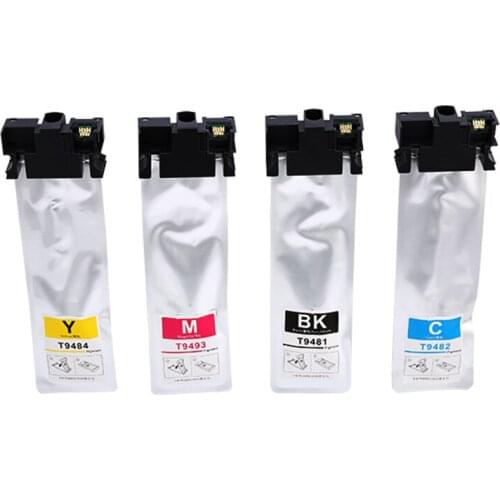 Einkshop T9481XL T948 Pigment Ink Bag With Chip For Epson T9481 - T9484 WorkForce Pro WF-C5290 WF-C5790 WF-C5210 WF-C5710