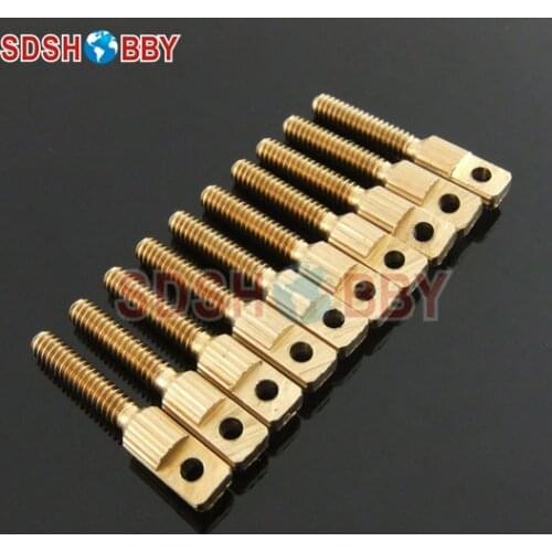 10Pcs Flat-head Short Connecting Rod with Teeth M3 x L23mm (American System) for M3 Ball Bearings or Clevis