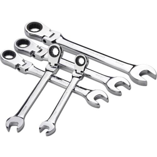 Multifunction Activities Ratchet Wrench Set 180 degrees Flexible Open End Wrenches Car Repair Hand Tools combination Spanner