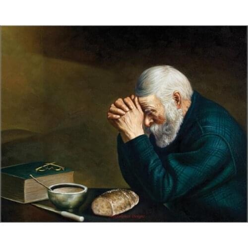 Embroidery Counted Cross Stitch Kits Needlework - Crafts 14 ct DMC DIY Arts Handmade Decor - Praying At Dinner