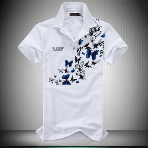 2021 New Summer Polo Shirt Men Large-size Mens Short Sleeve Polo Shirt Business Casual Mens Print Paul Shirt Men Clothing