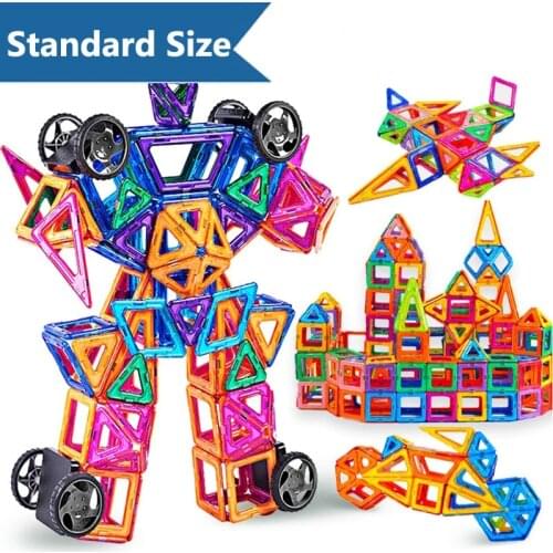 New Medium Size Magnetic Designer Magnet Building Blocks Construction Set Educational Magnetic Toys for Children Gifts