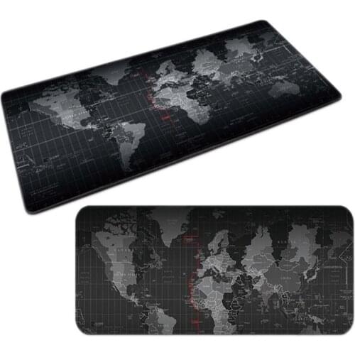 Extra Large Mouse Pad World Map Gaming Mouse Pad Anti-slip Mouse Mat With Locking Edge