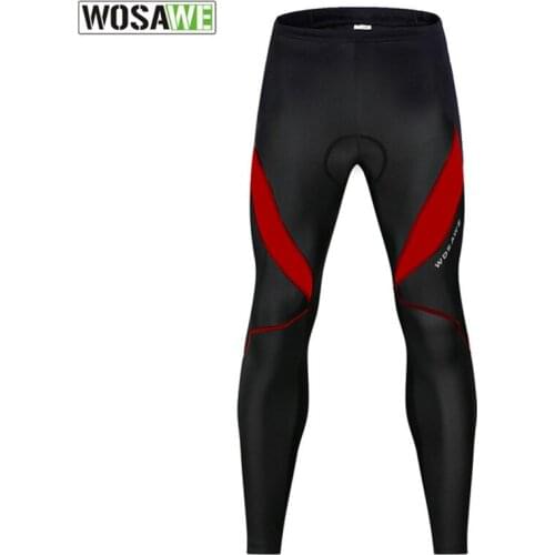 WOSAWE Autumn Winter Men Women Cycling Tights with GEL Pad MTB Road Mountain Cycle Bike Bicycle Pants Padded Cycling Trousers