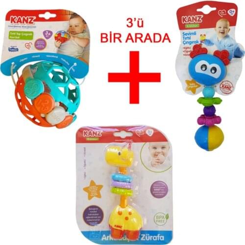 Rattle Friend Giraffe Rattle Caterpillar Rattle Mouthguard Kanz Cute Caterpillar Rattle + Cute Caterpillar Rattle + Sevim