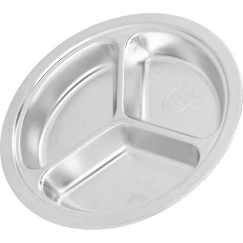 Divided Lunch Box Anti Scalding Design Stainless Steel Plate for Picnic for Home for Camping