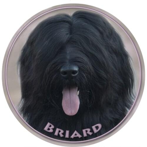 S40320# Various Sizes PVC Decal Briard Dog Car Sticker Waterproof For Bumper Rear Window Laptop Refrigerator Toilet