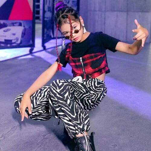 Girls Dance Wear K pop Outfit Cheerleader Uniform Cargo Pants Summer Stage Costume Festival Clothing Designer Clothes DL7945