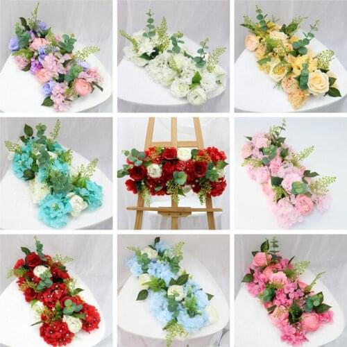50CM wedding decoration Artificial silk flower row arrangement decor , for home decor Christmas party flower row flower wall