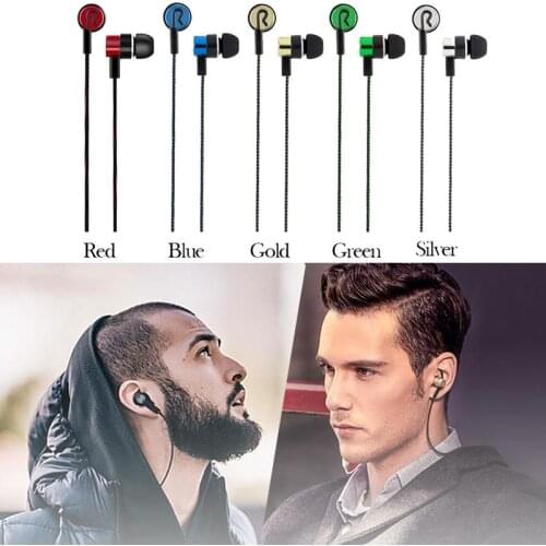Universal Wired Earphone In Ear Fashionable In-Ear Stereo Earphone Braided Wire Headset Jack Headset For Smartphone