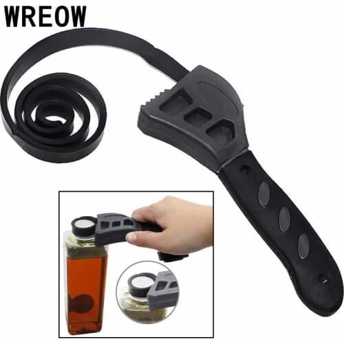 Universal wrench 500mm Rubber Strap Multi-function Black Wrench Adjustable Spanner For Any Shape Opener Tool Car Repair Tools