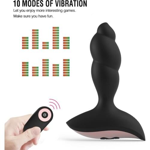 Prostate Massager Vibrator for Men Women Wireless Remote Control Anal Stimulator Plugs Vibrating Butt Plug Adult Sex Toys