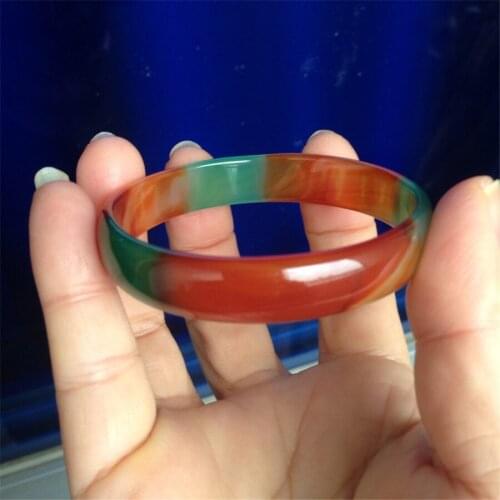 100% Genuine Natural Stone Women Fashion Round Charm Bangles Inner Diameter 52mm Free Shipping