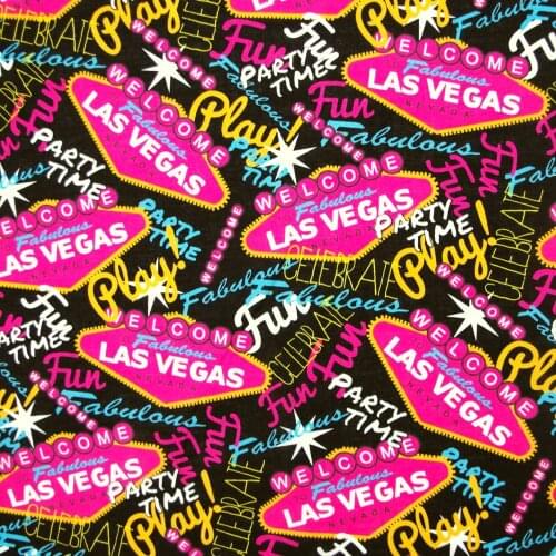 1 yard Cotton Woven Cartoon Fabric, Color letters (width=140cm)