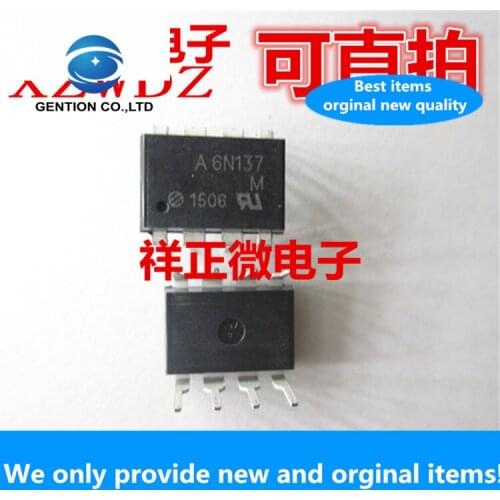 10pcs 100% orginal new A6N137 6N137 HCPL-6N137 DIP-8 high speed optocoupler