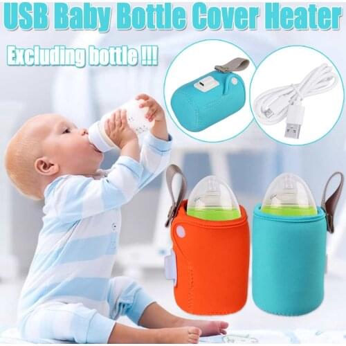 1x USB Milk Warmer Insulated Bag Portable Travel Cup Warmer Baby Nursing Bottle Cover Warmer Heater Bag
