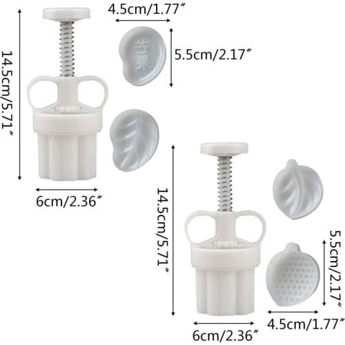 25-50g Mooncake Barrel Mold with Durian Stamp Hand Press Moon Cake Pastry Mould T3LE