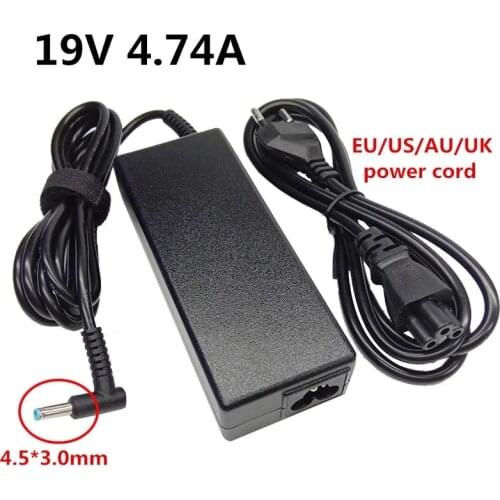 19V 4.74A 4.5*3.0mm Power Adapter Supply Charger For ASUS UX51VZA UX51VZ UX51V U500VZ U500V Laptop EU US UK AU Cord