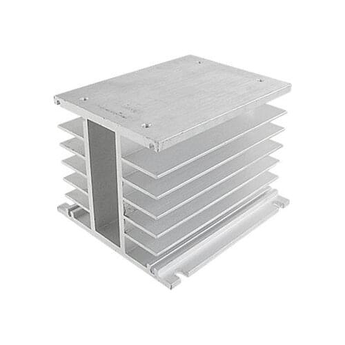 Aluminum Heat Sink for Solid State Relay SSR Heat Dissipation Three 3 Phase