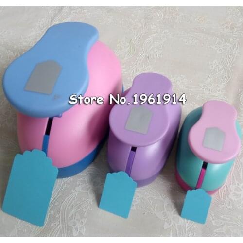 1.5'' 2" 3" DIY Paper Tag Card Cutter Scrapbook Shaper Large-scale Embossing device Hole Punch Kids Handmade Craft gift
