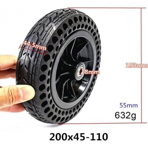 8 Inch Electric Scooter Solid Tire 8X1 1/4 200x45-110 Whole Wheel With Hub ES1 ES2 ES4 Non-Pneumatic Tire Wheel Parts