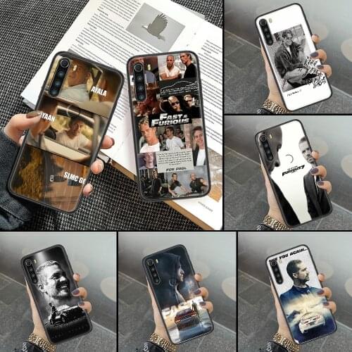 Fast AND Furious Paul Walker Phone case For Xiaomi Redmi Note 7 7A 8 8T 9 9A 9S 10 K30 Pro Ultra black silicone Etui tpu hoesjes