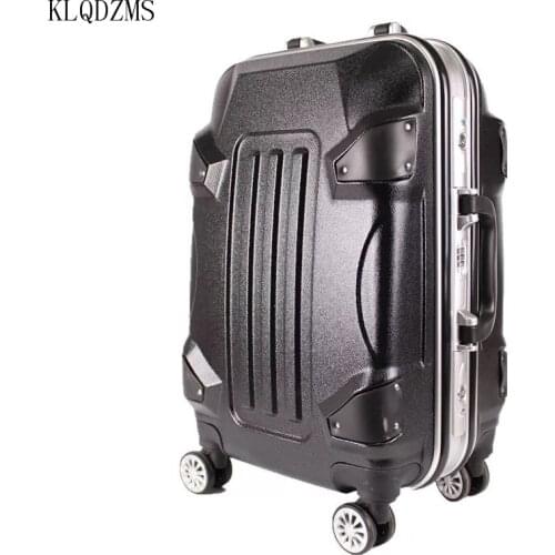 KLQDZMS 20/24inch cute rolling luggage spinner boarding case travel luggage aluminum frame trolley suitcase on wheels