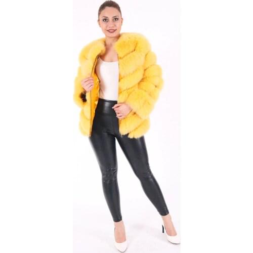 Fashion winter warm leather coat natural fox fur coat real fox fur jacket winter thick warm coat 2021