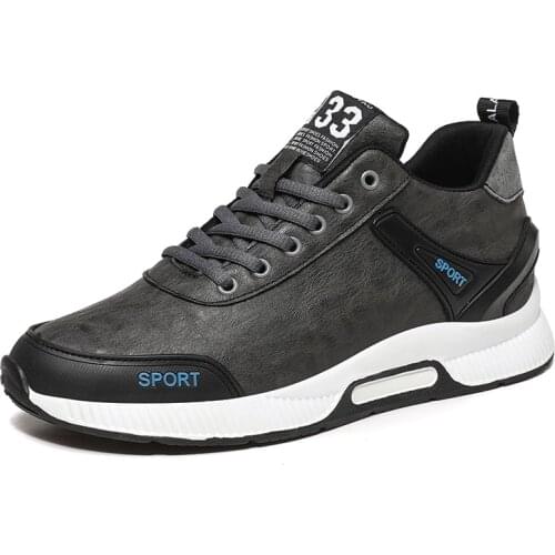 ZSAUAN Height Increased Function Men Sneakers PU Leather Taller Men Shoes Trendy Casual Young Men Outdoor Elevator Footwear