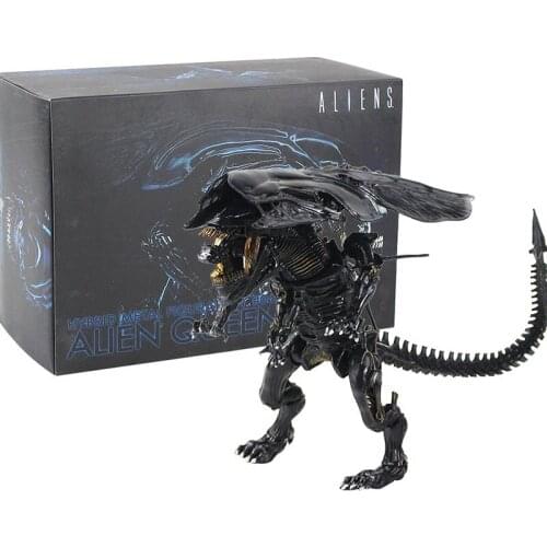 NECA Alien Queen Hybrid Metal Aliens #047 Aliens VS Predator PVC Action Figure Collection Model Toys 18cm