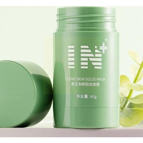 Green Tea Cleansing Mask Purifying Stick Mask Oil Control Moisturizing Shrinking Mask Deep Anti-acne Cleansing Pores Smeari W9C1