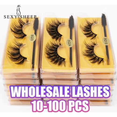 Wholesale Eyelashes 5/10/20/30/50/100/pcs 3D Mink Lashes Natural False Eyelash Makeup lashes Extension Bulk Wholesale lashes