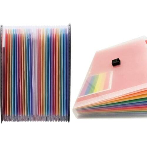 PPYY-2 Pcs Folder Office Expanding File Color & Rainbow color