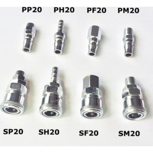 Pneumatic fitting C type Quick connector High pressure coupling SM20 PP20 SP20 PF20 SF20 PH20 SH20 PM20 work on Air compressor