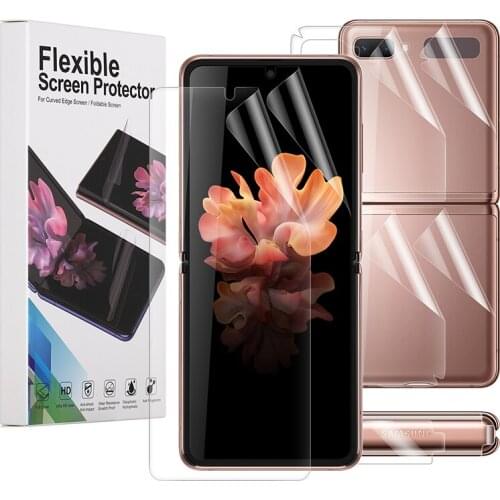 Back Full Cover Hydrogel Film For Samsung Galaxy Z Flip Screen Protector For Samsung Galaxy Z Flip 5G Soft Film Anti-fingerprint