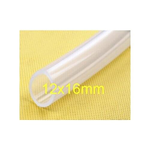 12mm ID 16mm OD 16x12mm Transparent Food Grade Medical Use FDA Silicone Rubber Flexible Tube / Hose / Pipe / tubing