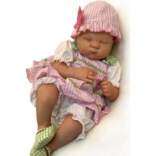 Adolly 20 Inch Realistic Reborn Baby Doll Soft Weighted Simulation Silicone Vinyl Newborn Lifelike Boy Girl Toy 20c007c