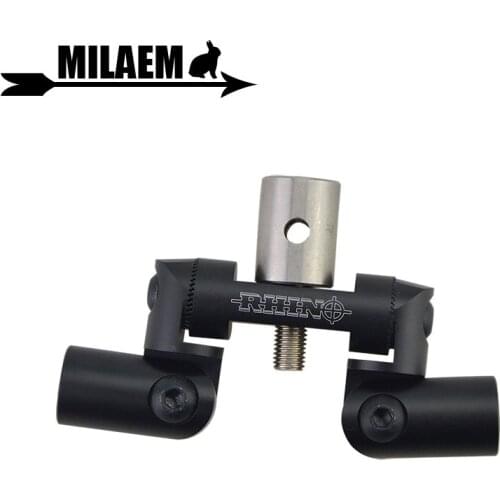 1pc Archery V Bar Adjustable Double Sided V Bar Adapter Shock Absorption Stabilizer Compound Bow Hunting Shooting Accessories