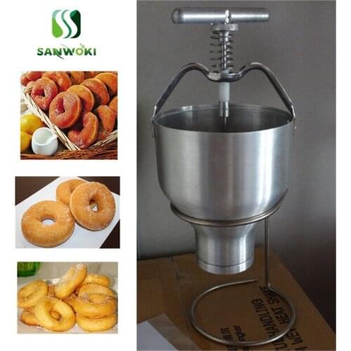 Hand press mini donut machine Stainless Steel Manual Handheld Ring Donut Cake Doughnut Dispenser Donut machine