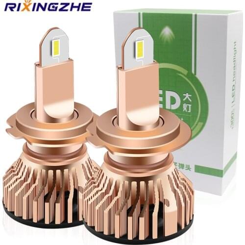 RXZ NEW 1SET 65W H4 H1 H7 9005 H8 H11 H9 Car led Headlight Side Mini CSP 6000K Auto Lamp 360 degree no error Auto Fog Light