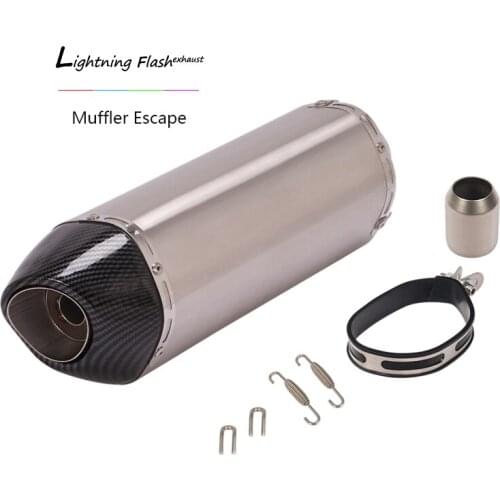 Universal 38-51 mm Motorcycle Exhaust Muffler Pipe Street Bike Scooter Exhaust Tips Removable DB Killer Escape Stainless Steel