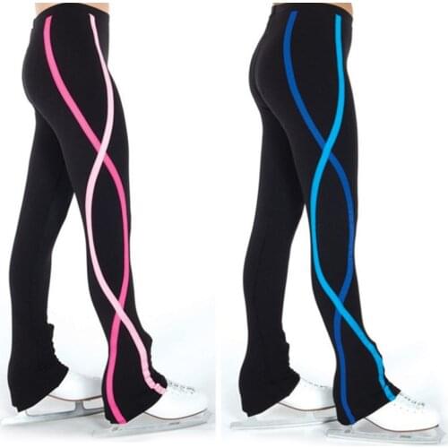 Girls Women Ice Figure Skating Dress Practice Pants Trousers Skate Dressing Tights Leggings Skating Pants Outfit