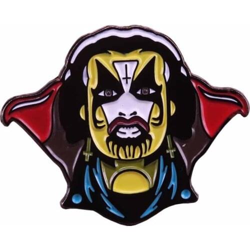 King of Diamonds 80s Heavy Metal Band Badge Evil, Dark Music Atmosphere