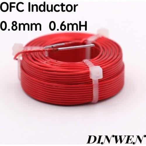 1 ROLL 0.8mm 0.6mH High Purity OFC Speaker Crossover Inductor Without Bobbins