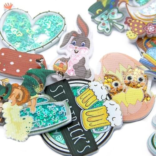 1pcs Dog Quicksand Sequins Acrylic Planar Resin for Hair Bow Craft Sequin Shakers for Phone Cover Blinking Shaker,1Yc17617