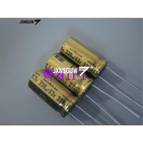 10PCS NICHICON FW 63V330UF 10X20MM 330UF 63V original audio Aluminum electrolytic capacitor 85 degrees 330uF/63V