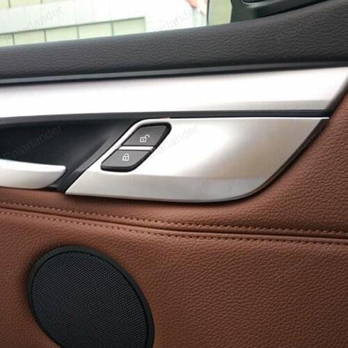 Auto accessories interior inner Door Handle Bowl Cover ABS Chrome trim For BMW X5 X6 F15 F16 2014 2015 2016