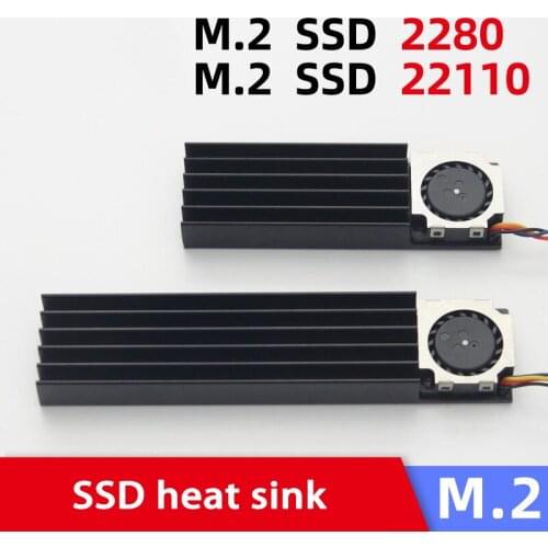 2280 22110 M.2 SSD Silent Turbine Radiator Cooler Vest Cooling Fin Heatsink Radiation Dissipate Heat Sink Overclocking Fan