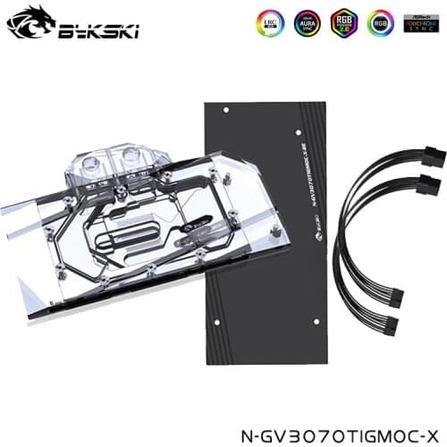 Bykski GPU Water Cooling Block For GIGABYTE Geforce RTX 3070Ti GAMING,EAGLE OC 8G Card Cooler ,N-GV3070TIGMOC-X