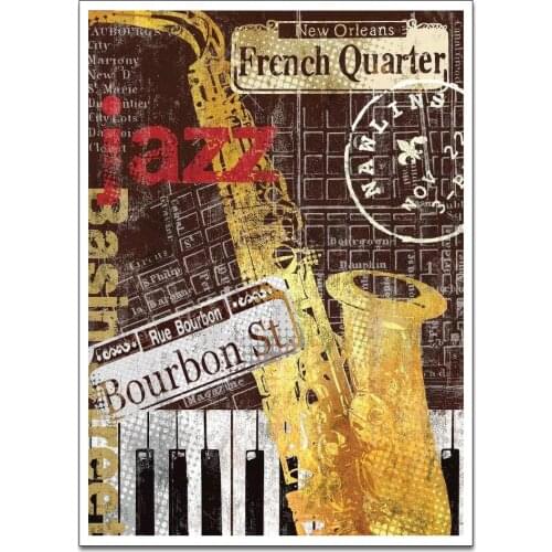 Bourbon St Canvas Paintings on The Wall Art Posters and Prints Nordic Art Wall Picture for Living Room No Frame